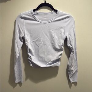 Lululemon Athletica Gray Long Sleeve Crop Top